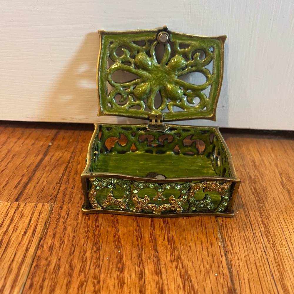 Vintage Ciel jeweled trinket box - Picture 9 of 12